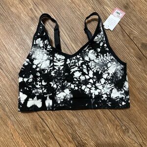 Cacique Black and White Floral Bra with Adjustable Straps